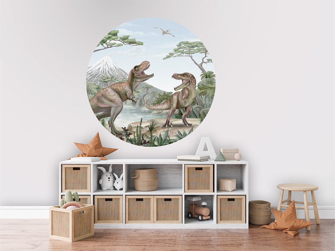 Terrific T-Rex wall circle sticker by Artehub
