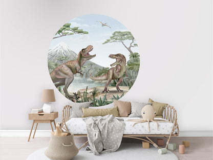 Terrific T-Rex wall circle sticker by Artehub