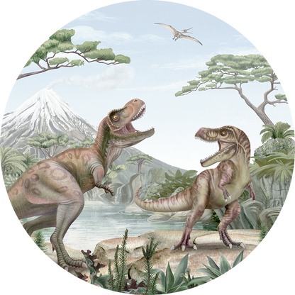 Terrific T-Rex wall circle sticker by Artehub