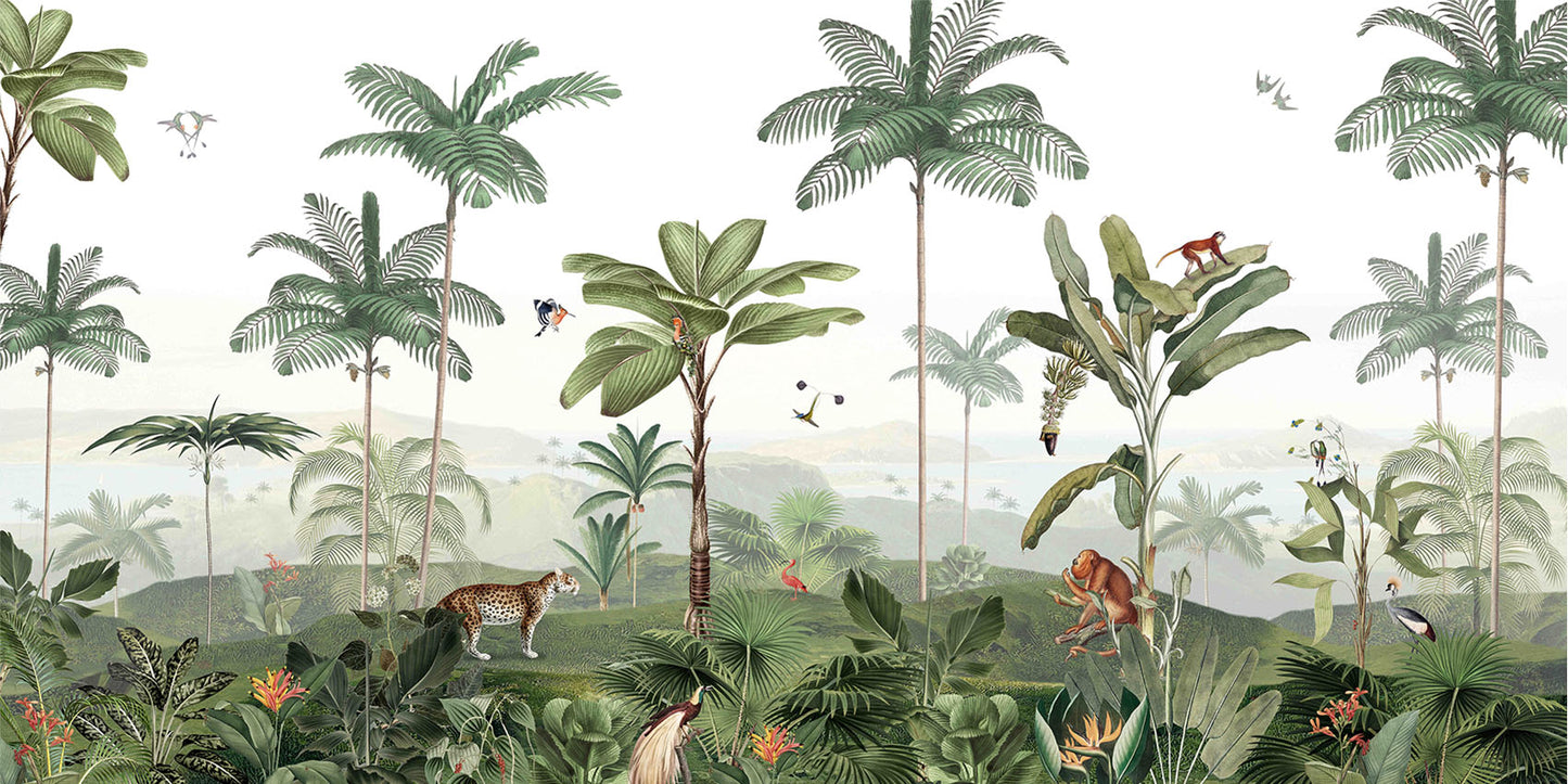 Thrilling Tropics European mural wallpaper design for kids room — Artehub Egypt