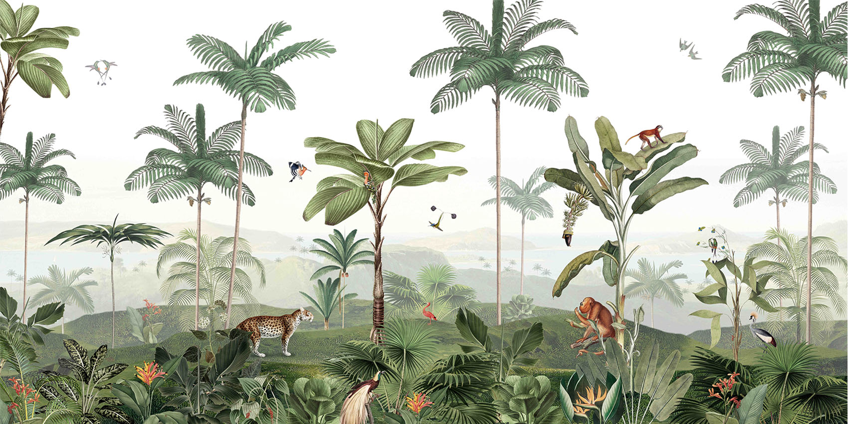 Thrilling Tropics European mural wallpaper design for kids room — Artehub Egypt