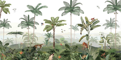 Thrilling Tropics European mural wallpaper design for kids room — Artehub Egypt