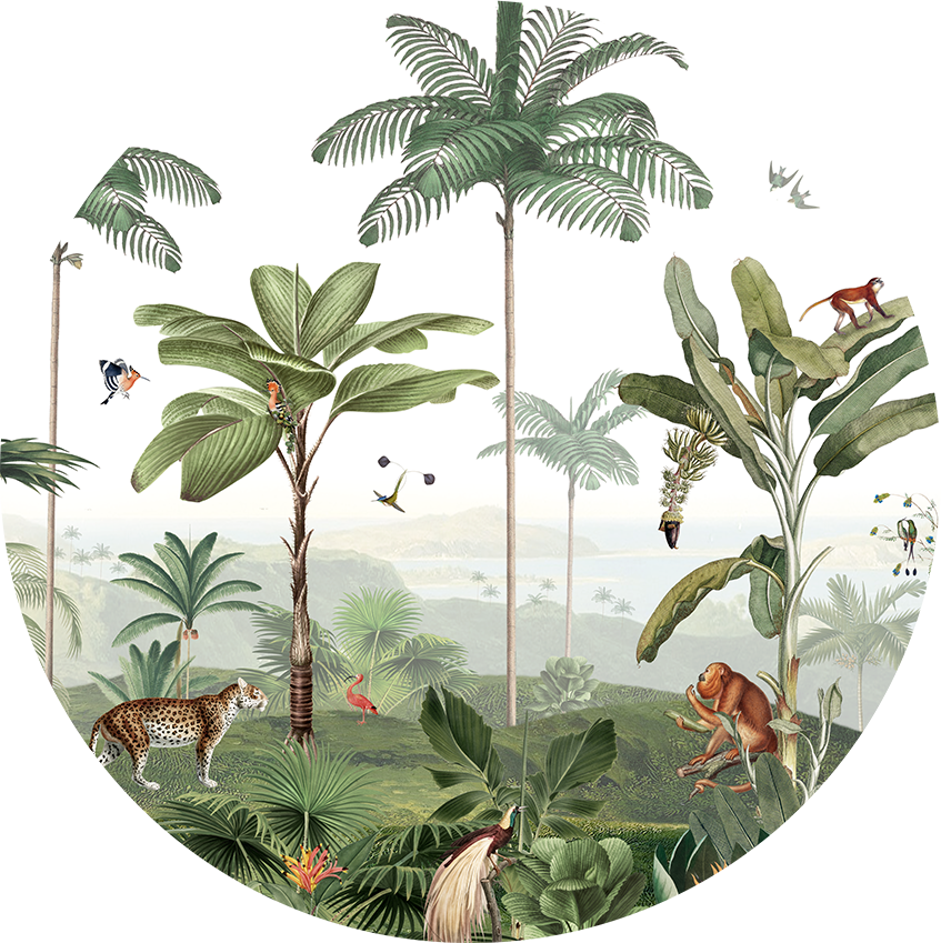 Thrilling Tropics wall circle sticker by Artehub