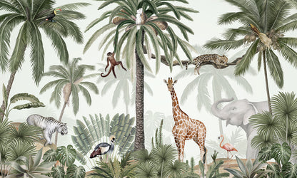 Tropical Jive European mural wallpaper design for kids room — Artehub Egypt