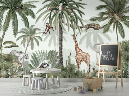 Tropical Jive luxury wallpaper in kids room interior — Artehub Egypt