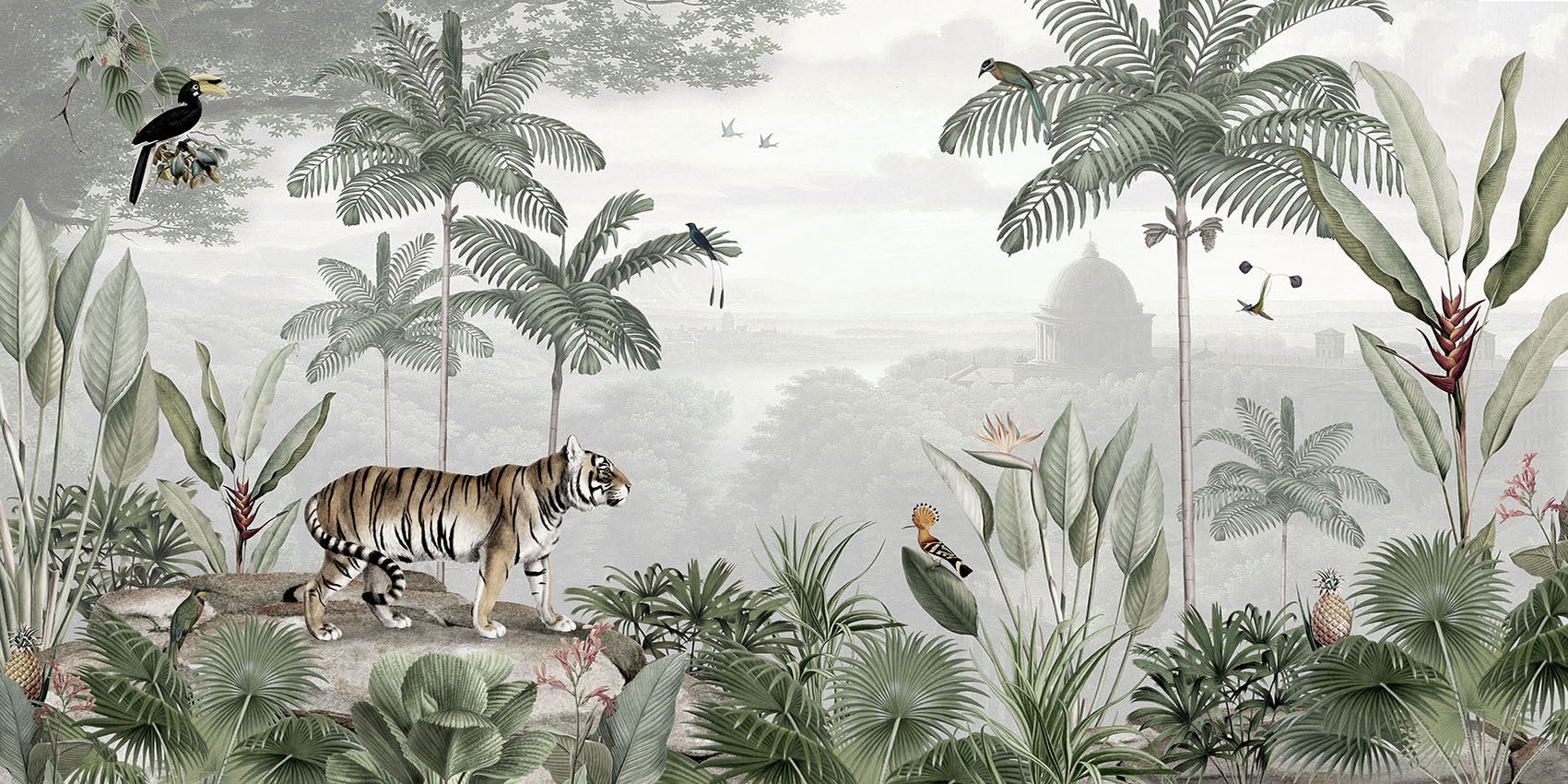 Tropical Tiger wallpaper design — Artehub Egypt