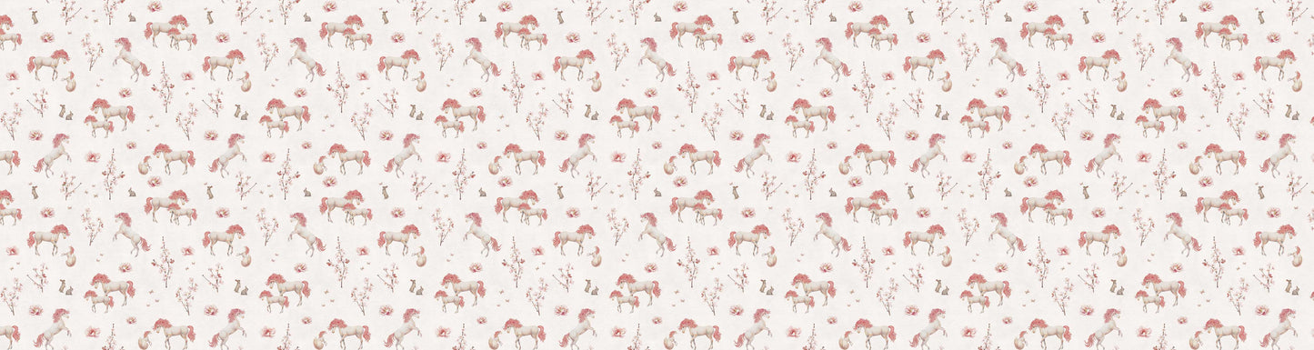 Unique Unicorn - White European wallpaper motif design for kids room — Artehub Egypt