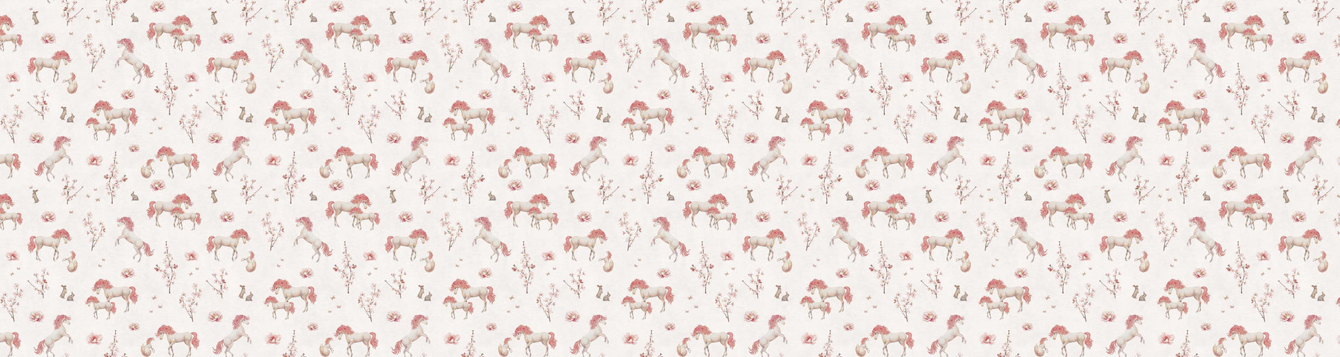 Unique Unicorn - White European wallpaper motif design for kids room — Artehub Egypt