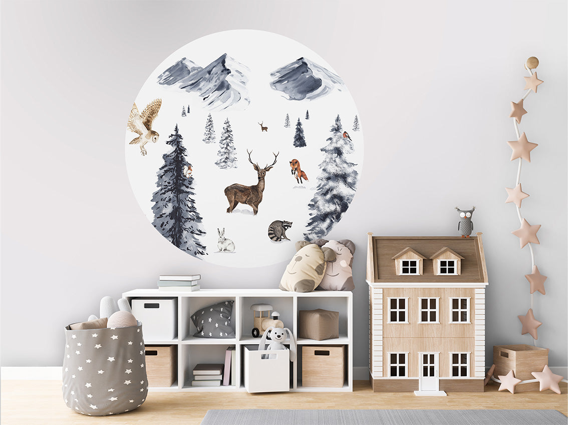 Winter Wonderland wall circle sticker by Artehub
