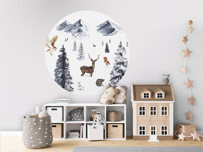 Winter Wonderland wall circle sticker by Artehub