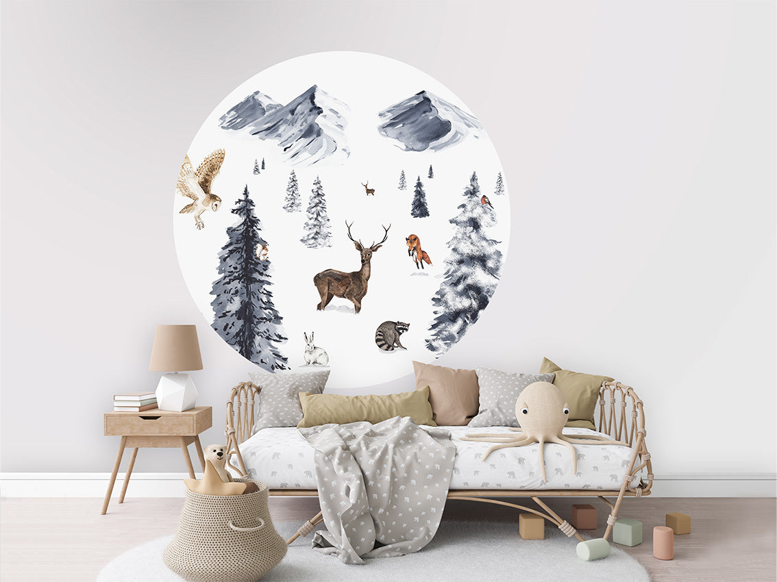 Winter Wonderland wall circle sticker by Artehub