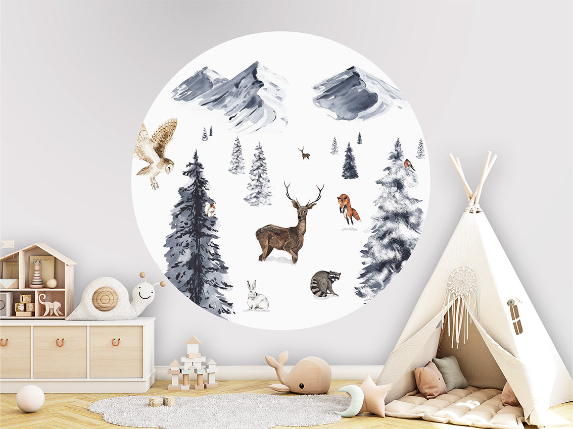 Winter Wonderland wall circle sticker by Artehub