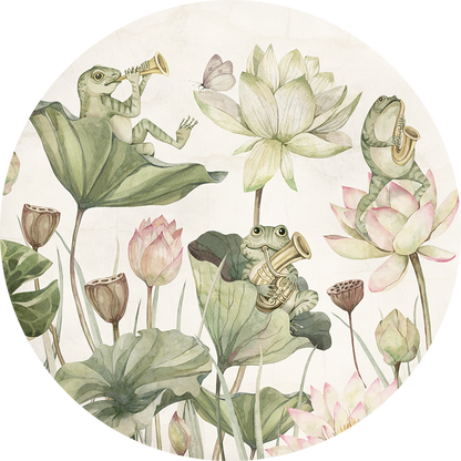 Water Lily Orchestra wall circle sticker by Artehub