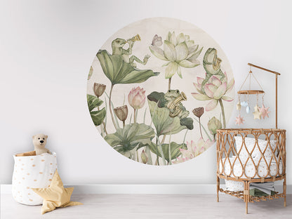 Water Lily Orchestra wall circle sticker by Artehub