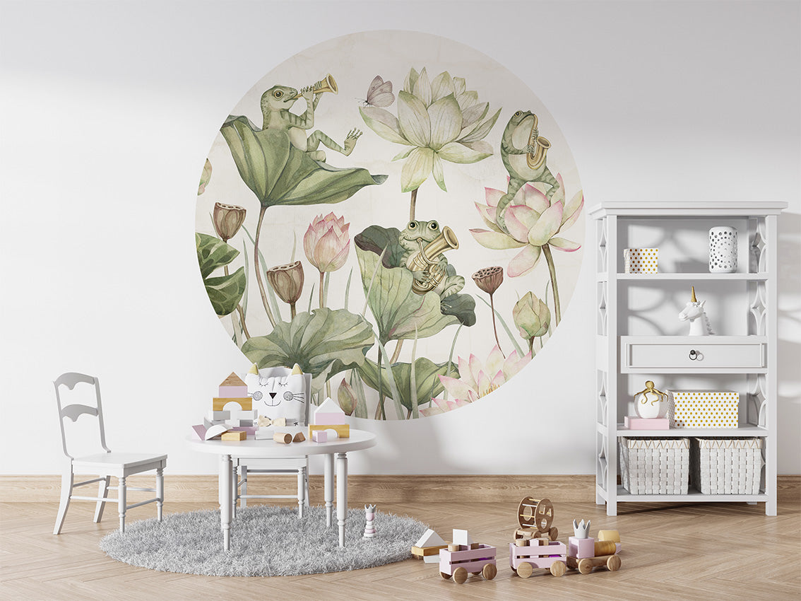 Water Lily Orchestra wall circle sticker by Artehub