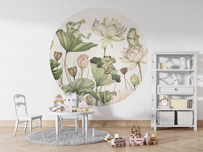 Water Lily Orchestra wall circle sticker by Artehub