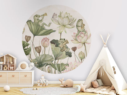 Water Lily Orchestra wall circle sticker by Artehub