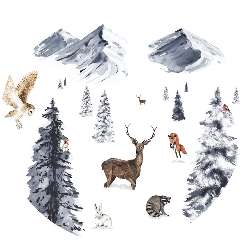 Winter Wonderland wall circle sticker by Artehub