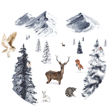 Winter Wonderland wall circle sticker by Artehub