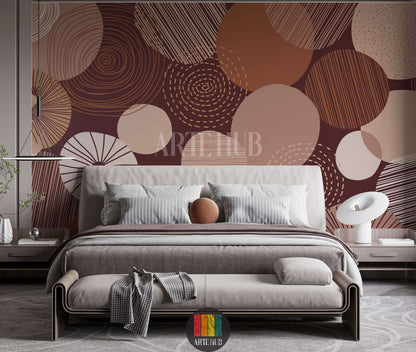 Abstract Circular Wallpaper for Modern Living Room Decor in Egypt
ورق حائط مودرن بتصميم دوائر تجريدية لغرفة معيشة عصرية في مصر
room: bedroom